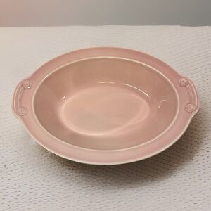 Vintage MCM Taylor Smith LU-RAY PASTELS Pink Oval Vegetable Serving Bowl